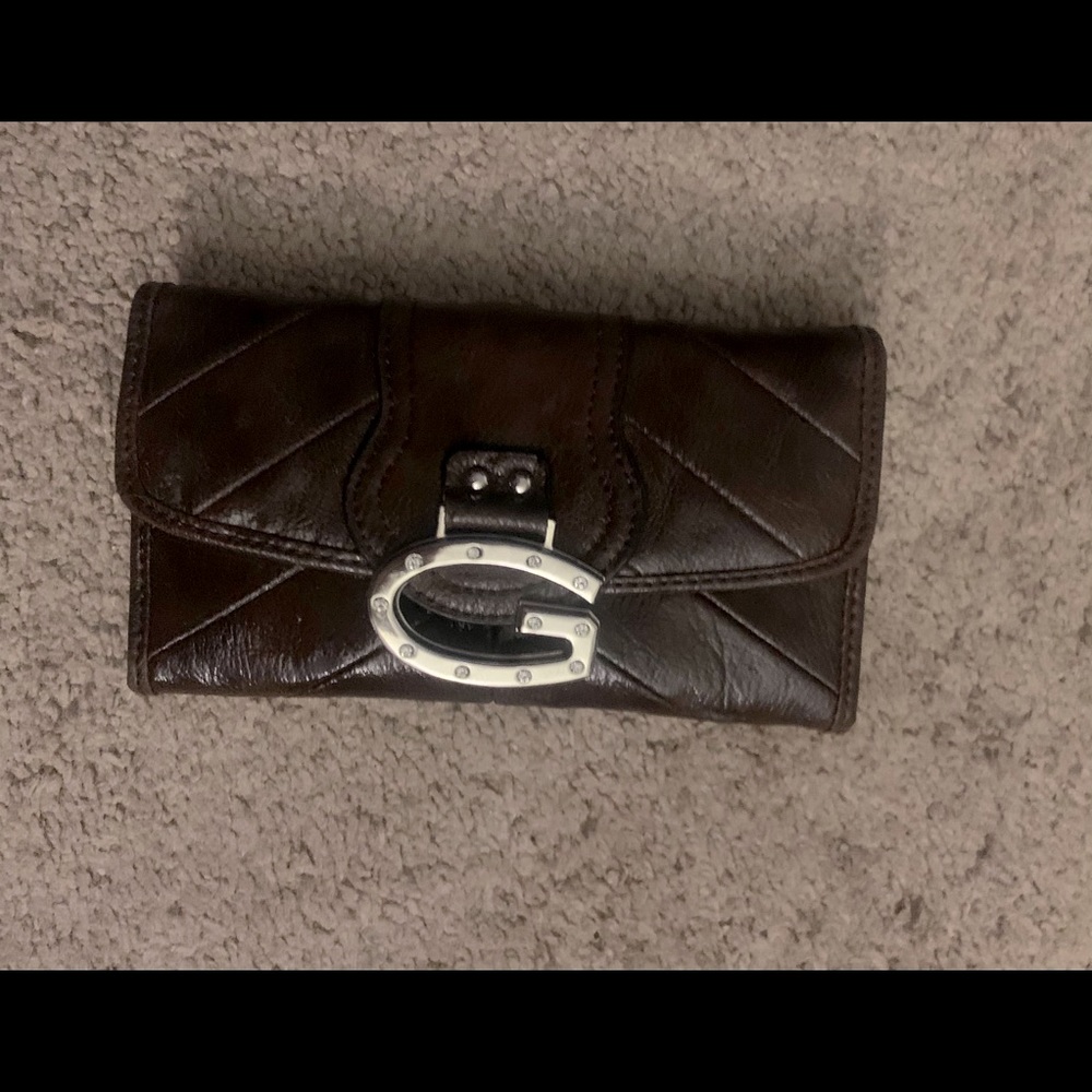Guess Wallet|Vintage|like new|chocolate|trifold